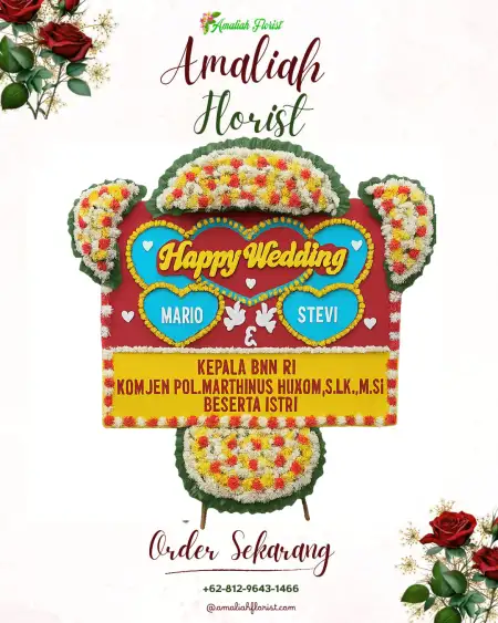 Papan Bunga Pernikahan Mekar Rahayu